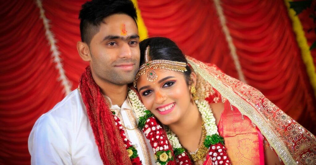 Suryakumar Yadav with his wife 